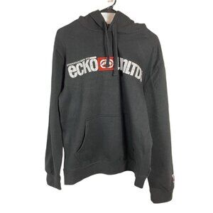 Ecko Unltd Hoodie Mens Small Black Pullover Sweatshirt Rhino Logo Streetwear New